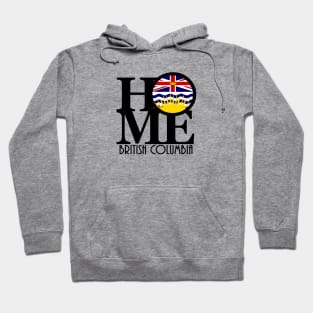 HOME British Columbia black text Hoodie